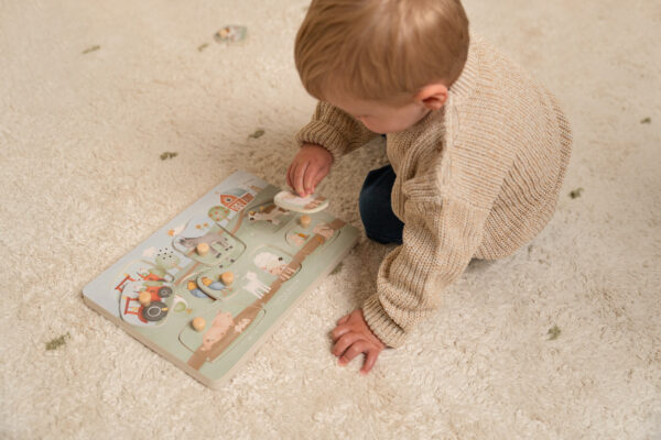 Puzzle sonoro in legno Little Farm FSC